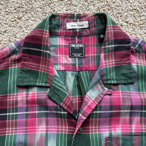 Todd Snyder Men’s Indian Madras Cotton Short Sleeve Camp Shirt M - Picture 2 of 9